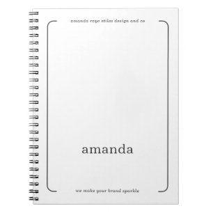 Minimalistic Star Icon Elegant Notebook