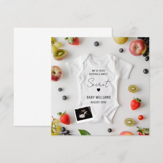Minimalistic Summer Pregnancy Announcement (Front/Back)