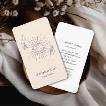 Minimalistic sun moon star Business card