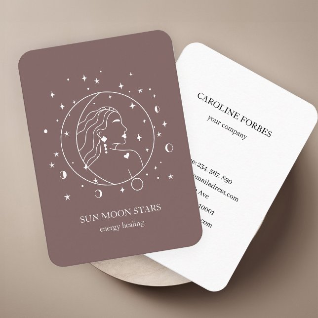 Minimalistic sun moon star Business card (Minimalistic sun moon star Business card)