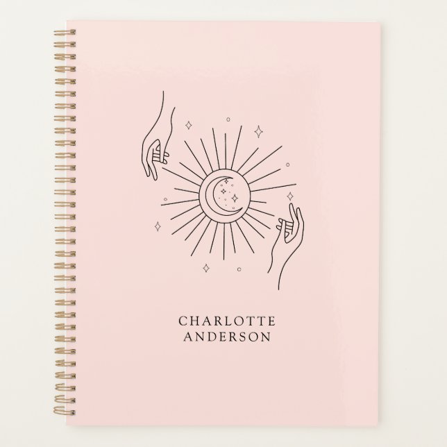 Minimalistic sun moon stars planner (Front)