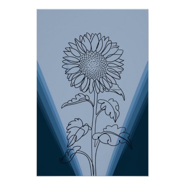 minimalistic sunflower poster (Front)