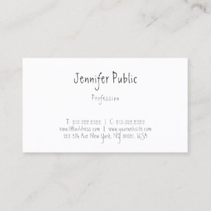 Minimalistic Template Calligraphy Modern Trendy Business Card