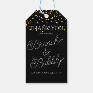 Minimalistic Text Brunch and Bubbly Gift Tags