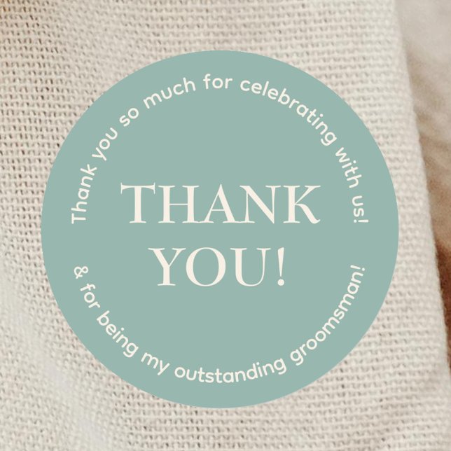 Minimalistic Thank You Wedding Favour Sticker (Creator Uploaded)