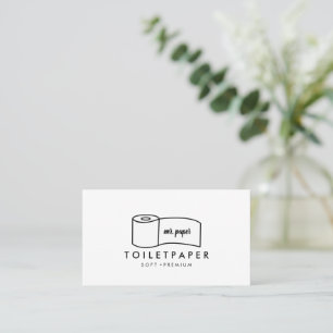 Minimalistic Toilet paper Business Card