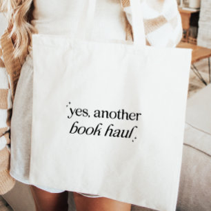 Minimalistic Typography Book Lover 'Book Haul'  Tote Bag