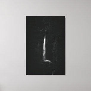 Minimalistic waterfall Peričnik Slovenia Canvas Print