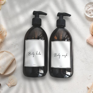 Minimalistic Waterproof Editable Bathroom Labels