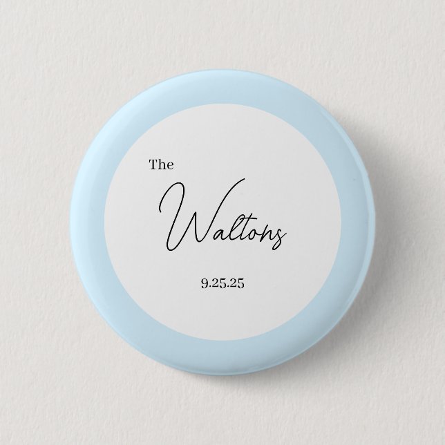 Minimalistic Wedding Button (Front)