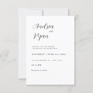 Minimalistic wedding invitation