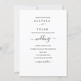 Minimalistic Wedding Invitation
