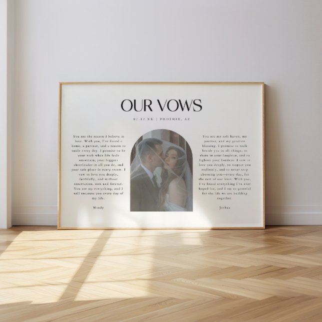 Minimalistic Wedding "Our Vows" Photo Arch Poster (Creator Uploaded)