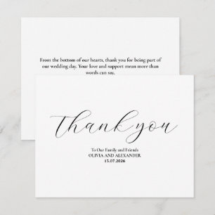Minimalistic Wedding Thank You Card
