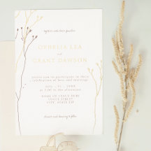 Minimalistic Wild Grass Wedding 