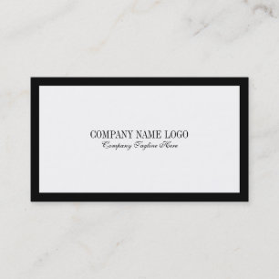 MinimalisticBlack Border On White Business Card