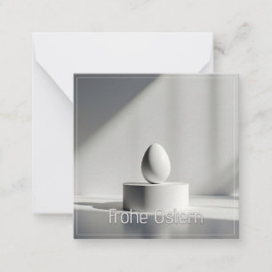 Minimalistisches Osterei auf modernem Podest Card