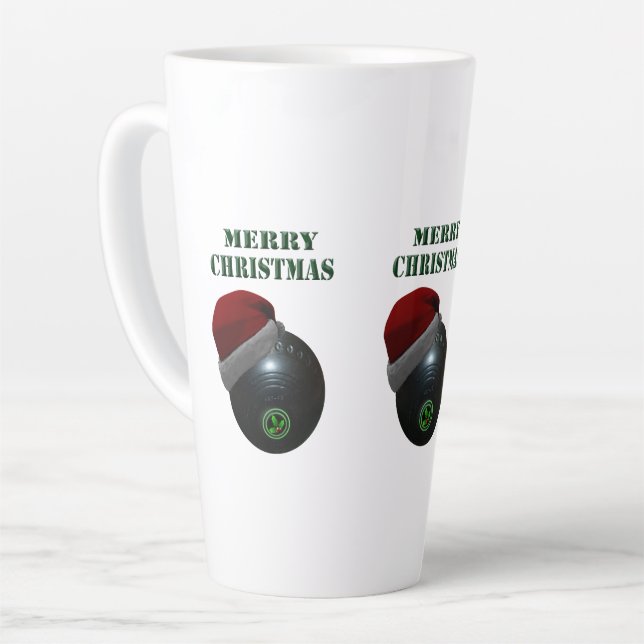 Minimalists Bowls Merry Christmas,  Latte Mug (Left Angle)