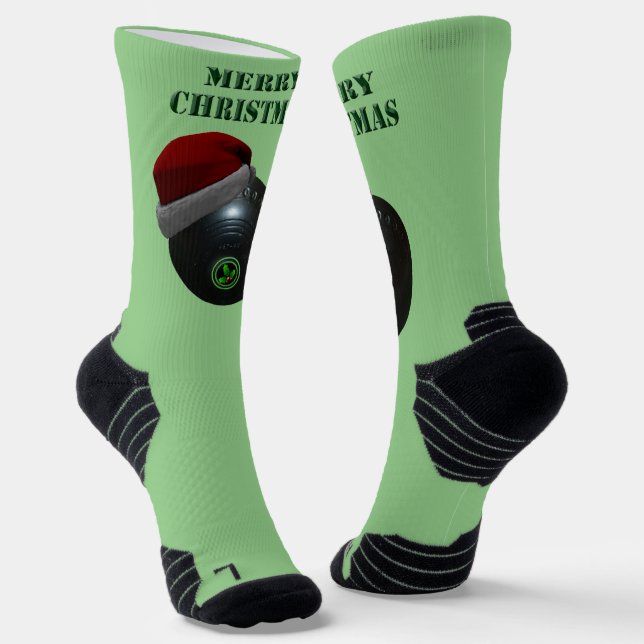 Minimalists Bowls Merry Christmas,  Socks (Angled)