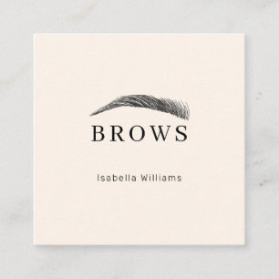 Minimally elegant eyebrows Business card