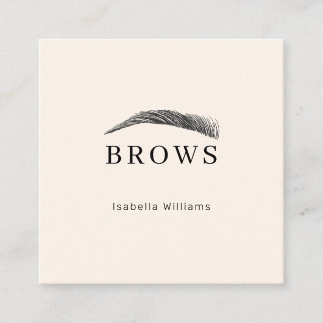 Minimally elegant eyebrows Business card (Front)