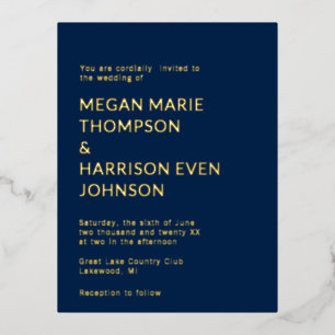 Minimalsist Classic Wedding Invitation