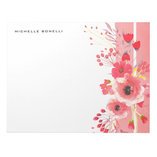 Minimalst Modern Floral Notepad (Front)