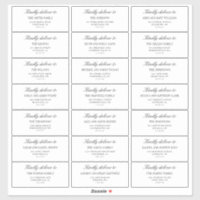 Minimlaist White Wedding Guest Address Labels 