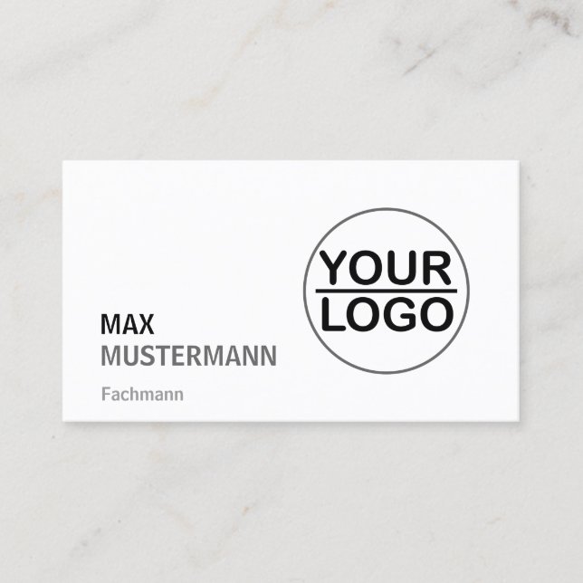 Minimum Business Cards with Logo (Front)