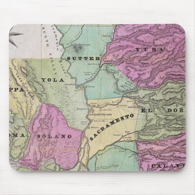 Mining District of California Mouse Mat (Front)