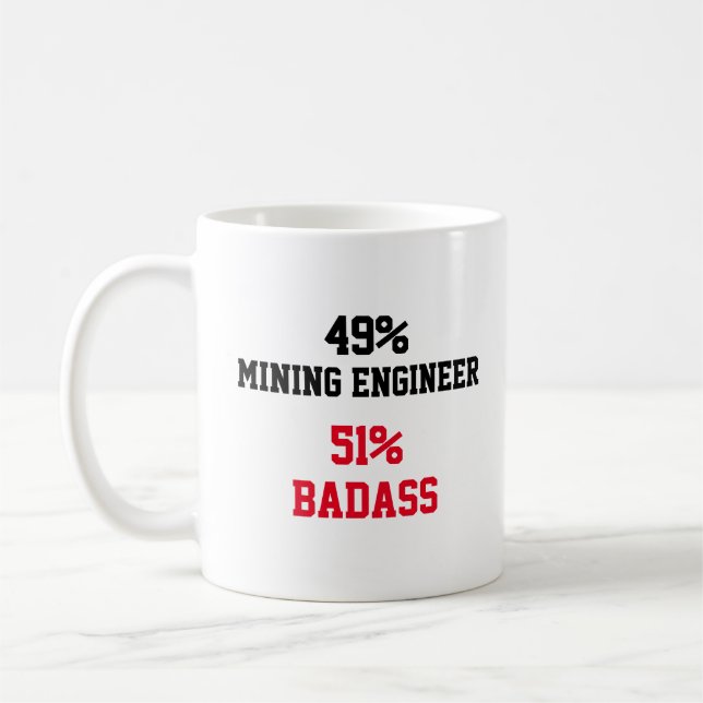 Mining Engineer Badass Coffee Mug (Left)