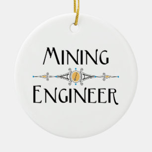 Mining Engineer Decorative Line Ceramic Tree Decoration