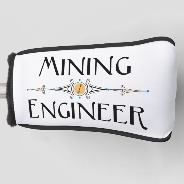 Mining Engineer Decorative Line Golf Head Cover (Front)