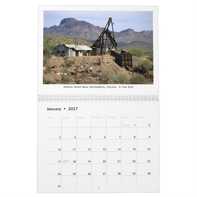 Mining Relics of the American West Calendar (Jan 2027)