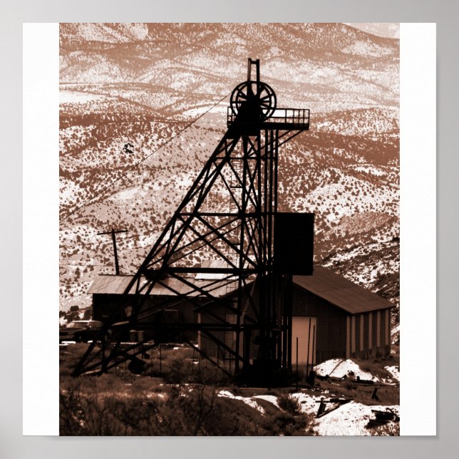 Mining Rig, Gold Hill, Nevada Poster (Front)