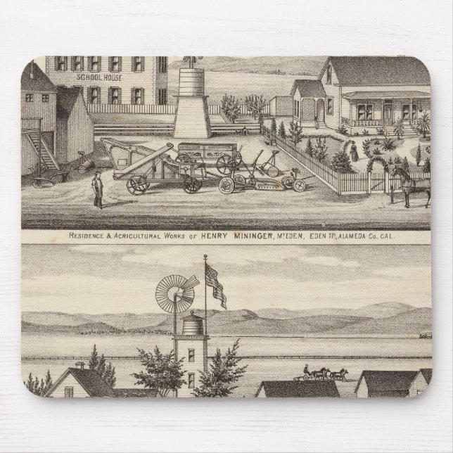 Mininger, Dennis & Hauschildt residences Mouse Mat (Front)