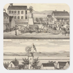 Mininger, Dennis & Hauschildt residences Square Sticker