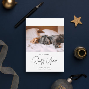 Mininimalist Ruff Year Dog photo holiday
