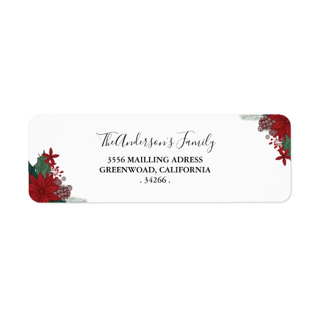 Mininmalist Watercolor   Floral Christmas  (Front)