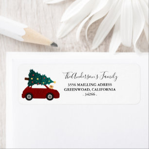 Mininmalist Watercolor   Snow car Christmas 