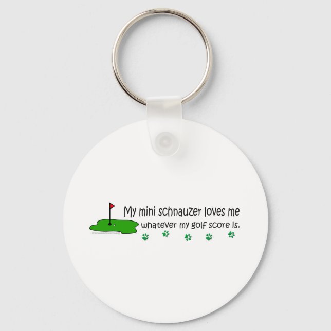 MiniSchnauzer Key Ring (Front)