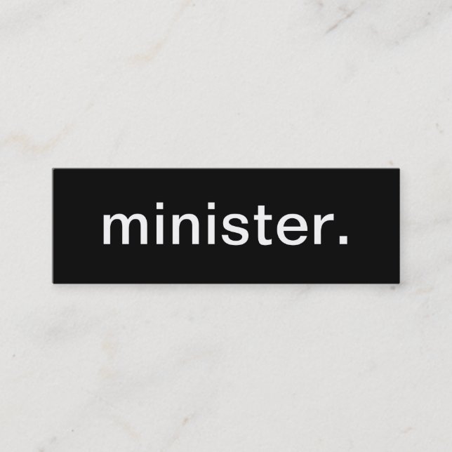 Minister Business Card (Front)