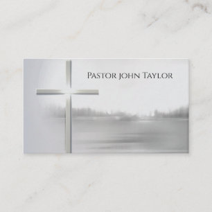 Minister Christian Cross Church Business Card