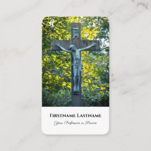 Minister mortician spiritual healer holy cross business card