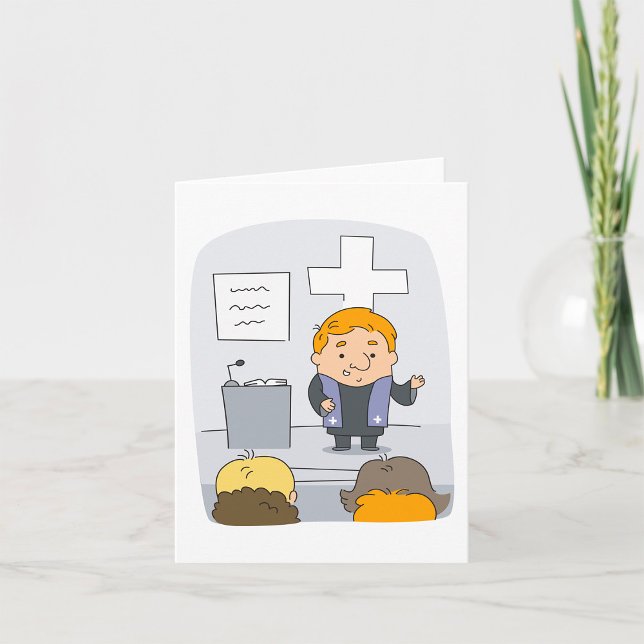 Minister Preaching to Congregation Card (Creator Uploaded)
