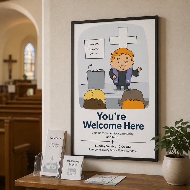 Minister Preaching to Congregation Poster (Creator Uploaded)