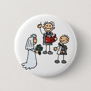 Minister Priest Reverend Performs Wedding Ceremony 6 Cm Round Badge