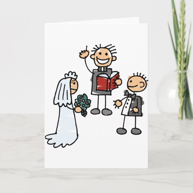 Minister Priest Reverend Performs Wedding Ceremony Card (Front)