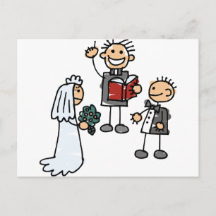 Minister Priest Reverend Performs Wedding Ceremony Postcard