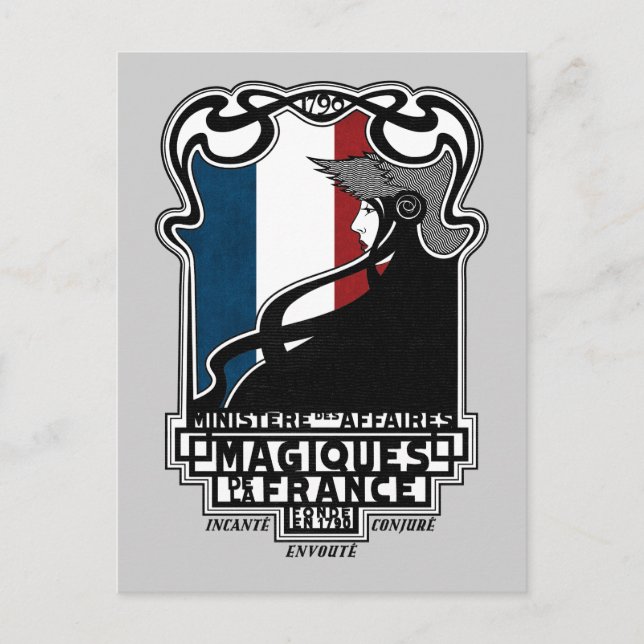 Ministère des Affaires Magiques de la France Logo Postcard (Front)